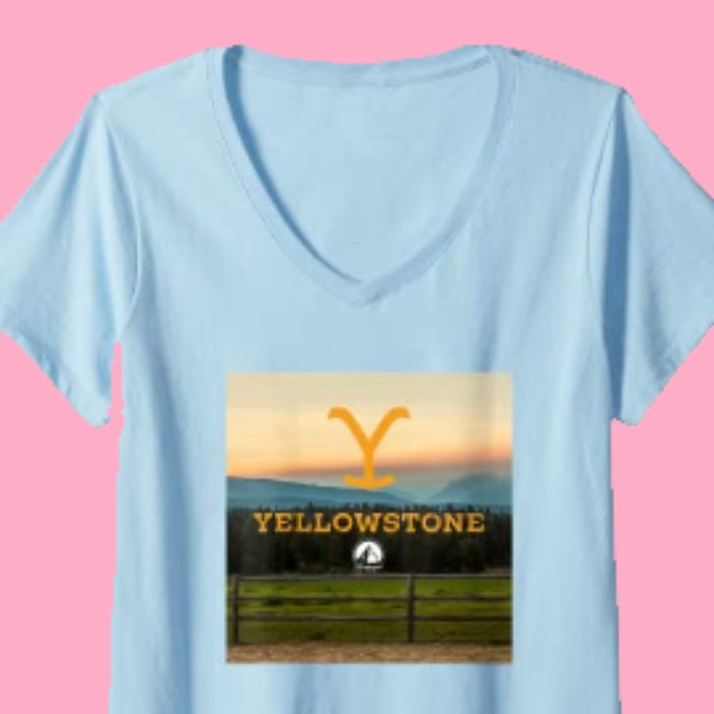 Womens Yellowstone Dutton Ranch Back Country V-Neck T-Shirt ***Hot selling***